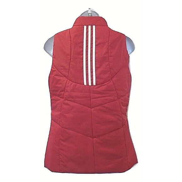 Adidas NC State Wolfpack Red Womens Puffer Vest Full Zip Embroidered Size S - Picture 6 of 7